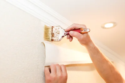 Pose de papier peint à Nescus — revêtements muraux et toiles de verre